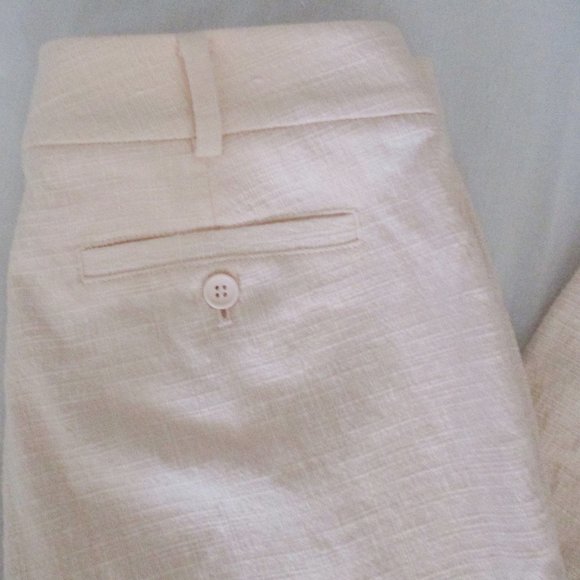 CLUB MONACO Pink Textured Straight Leg Mid Rise Cropped Pants Size 2 - Picture 5 of 7